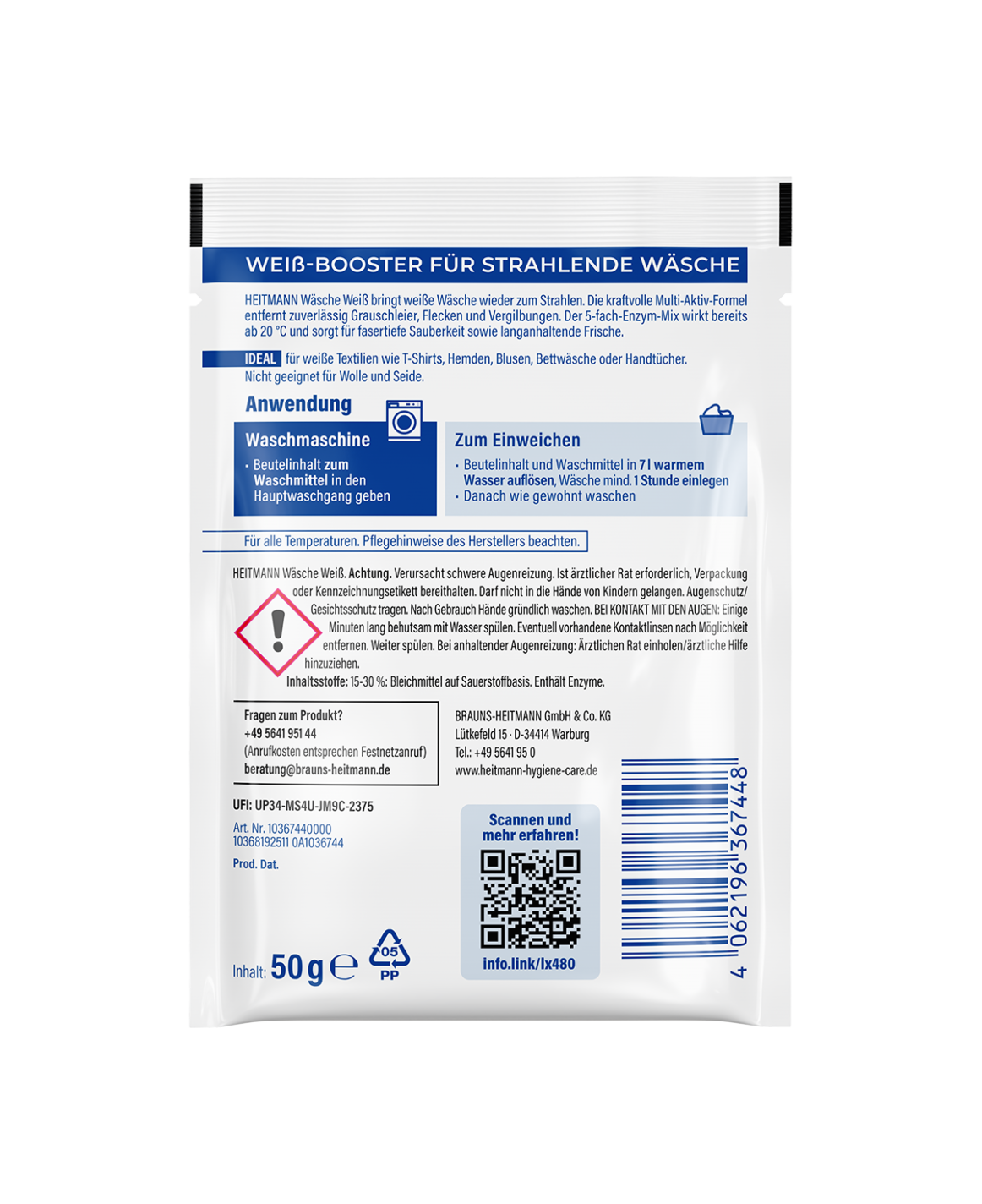 HEITMANN Wäsche Weiss 50g