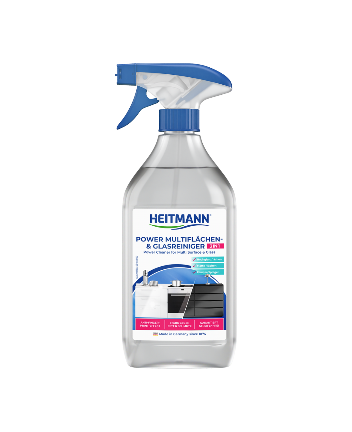 Heitmann Multiflächen Glasreiniger 3in1 500ml
