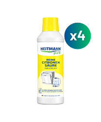 HEITMANN pure Reine Citronensäure 500 ml, 4er Pack