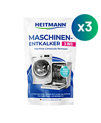 HEITMANN Maschinen Entkalker 3 in 1, 175 g, 3er Pack