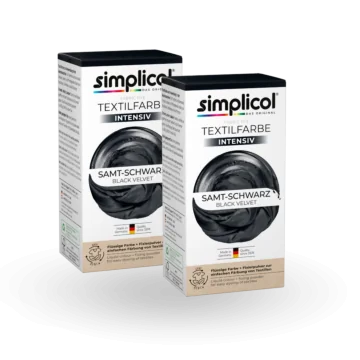 simplicol Textilfarbe intensiv Samt Schwarz 2er Pack