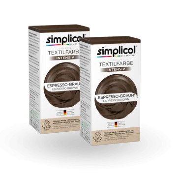 simplicol Textilfarbe intensiv Espresso Braun 2er Pack