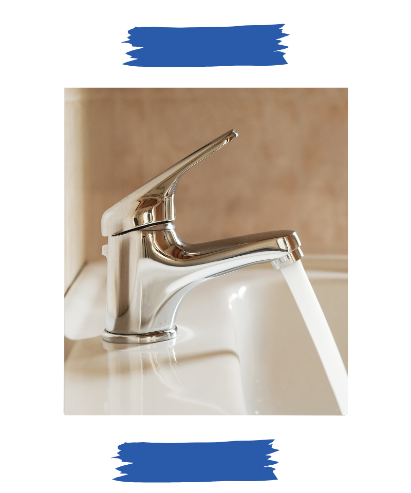 Wasserhahn mit Kalk